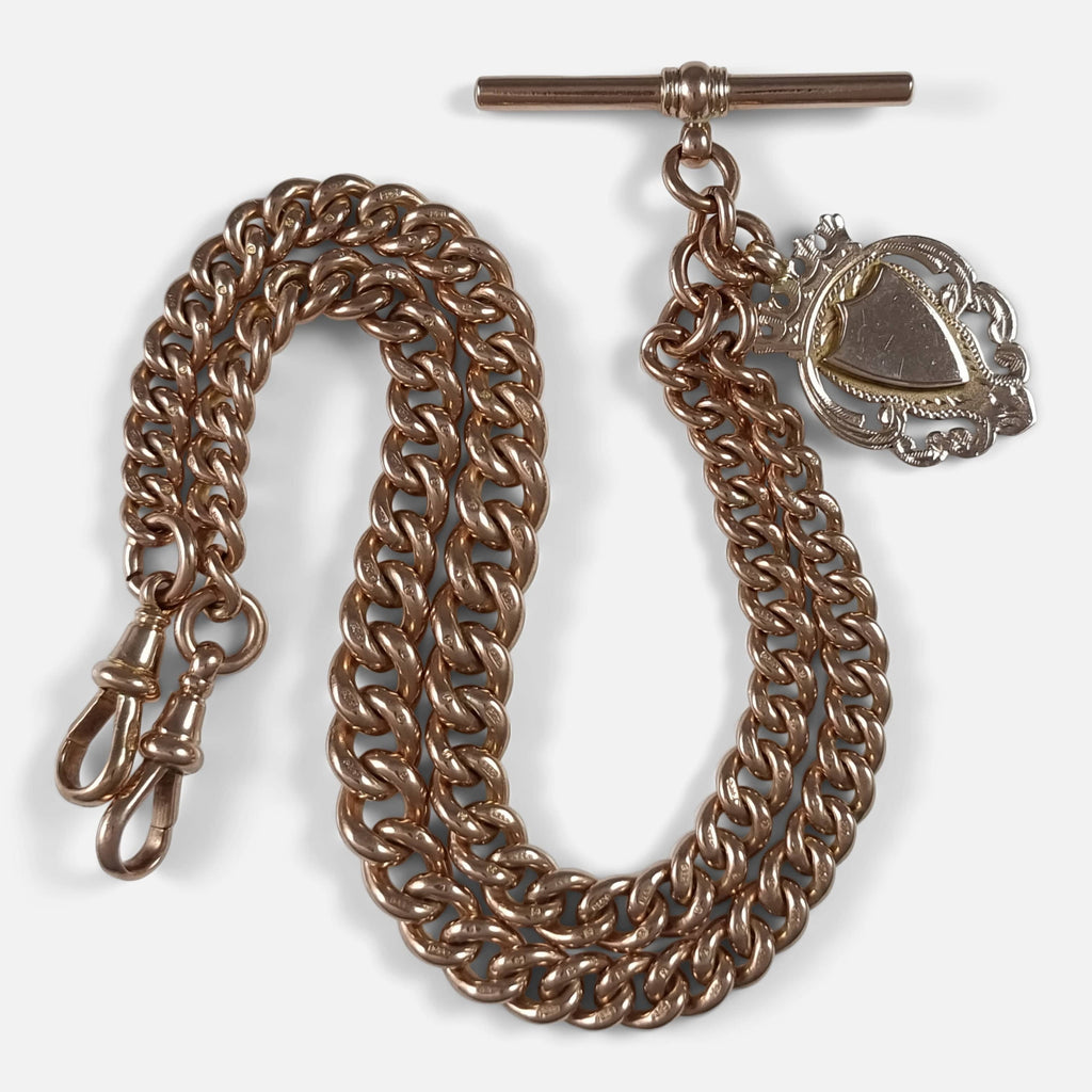 Double albert shop watch chain