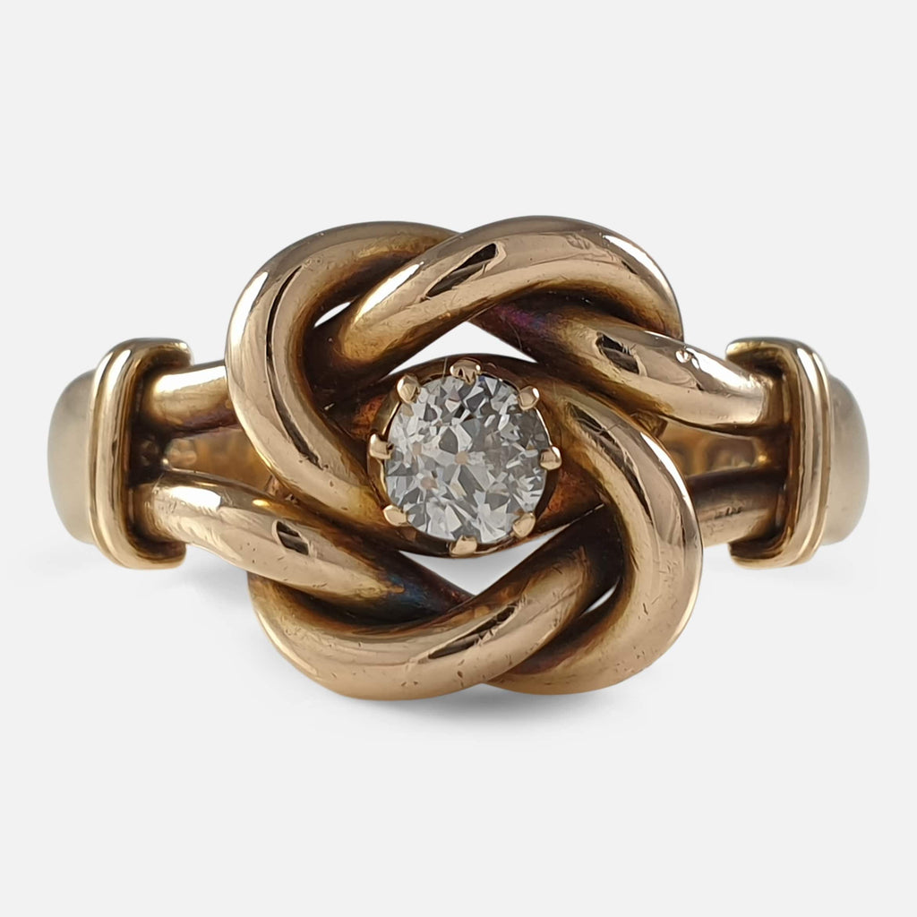 Mens love knot discount ring