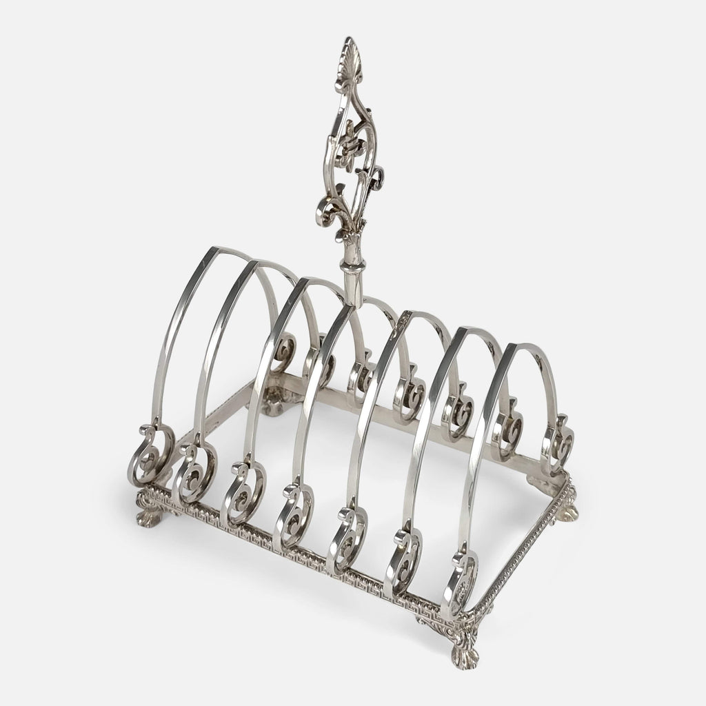 Art Deco English Sterling Silver Toast Rack