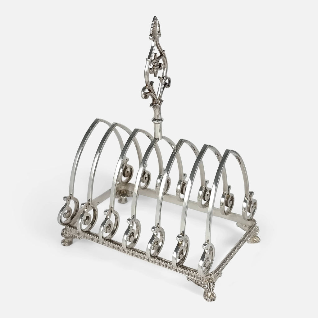 Art Deco English Sterling Silver Toast Rack