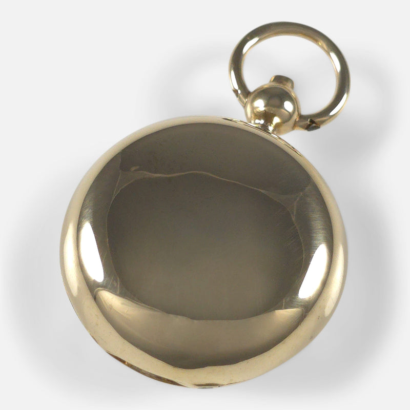 The Edwardian 9ct Gold Sovereign Holder Case, viewed from above at an angle, with lid closed