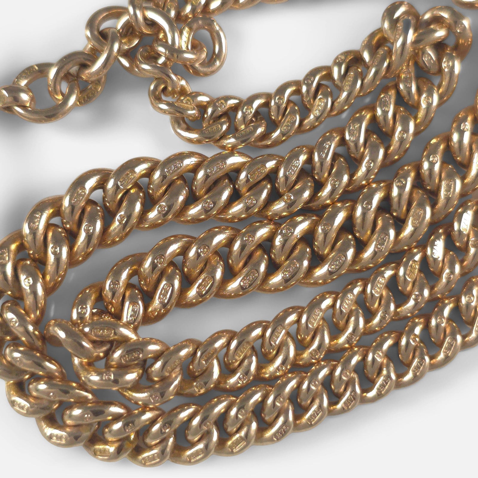 George V 9ct Yellow Gold Albert Watch Chain