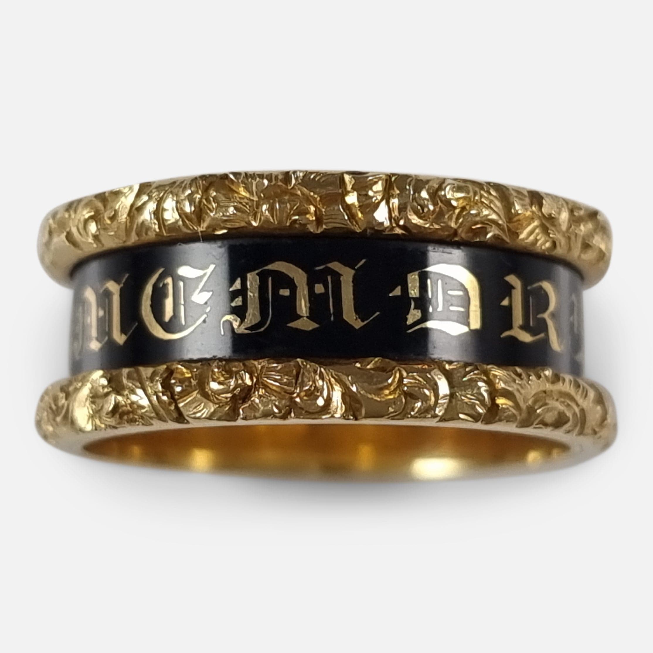 Gold hot sale mourning ring