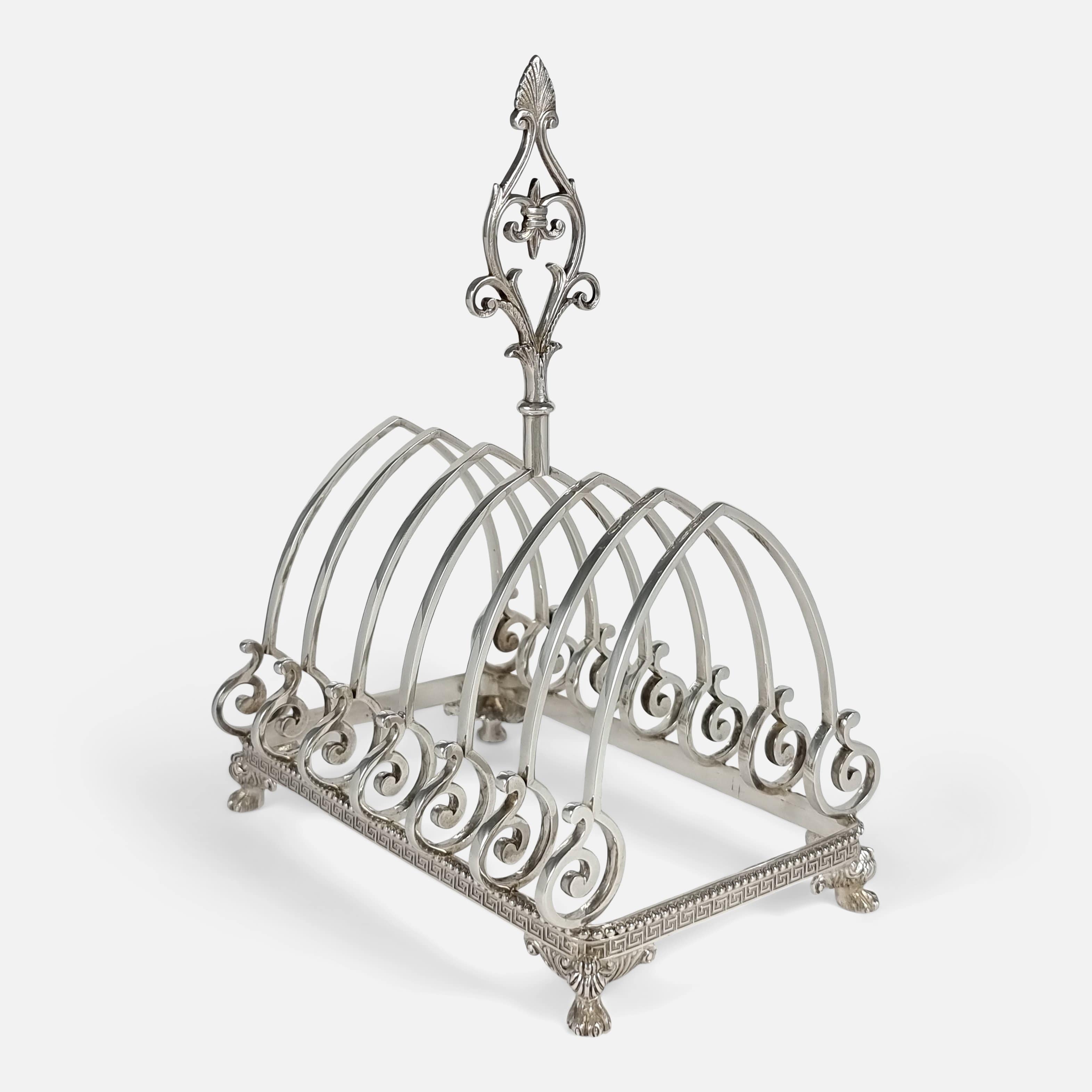 Silver Toast Rack, Victorian Silver for Sale